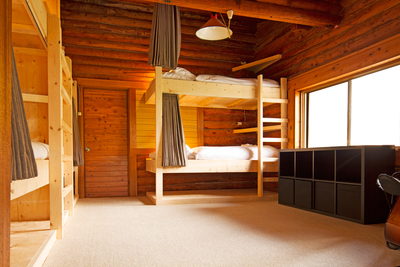 Bed in Deluxe dorm room