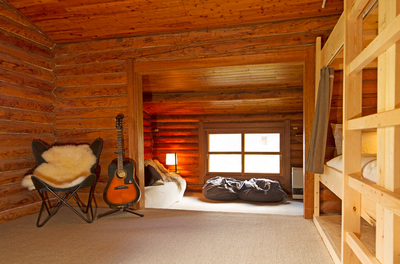 Bed in Deluxe dorm room