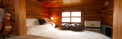 Bed in Deluxe dorm room